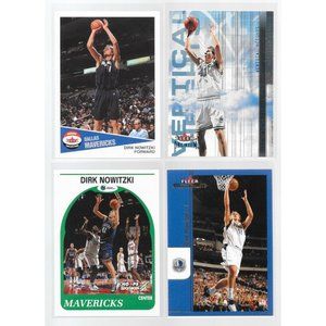 (4) DIRK NOWITZKI Basketball Trading Card Lot Dallas Mavericks NBA Basketball